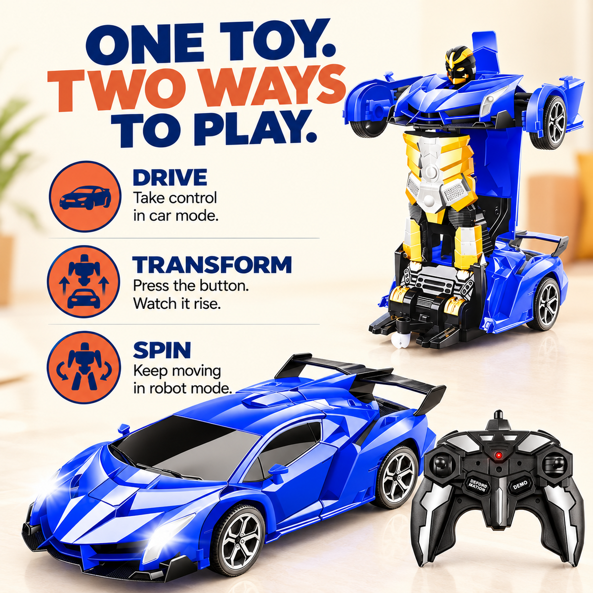 Transforming rc car