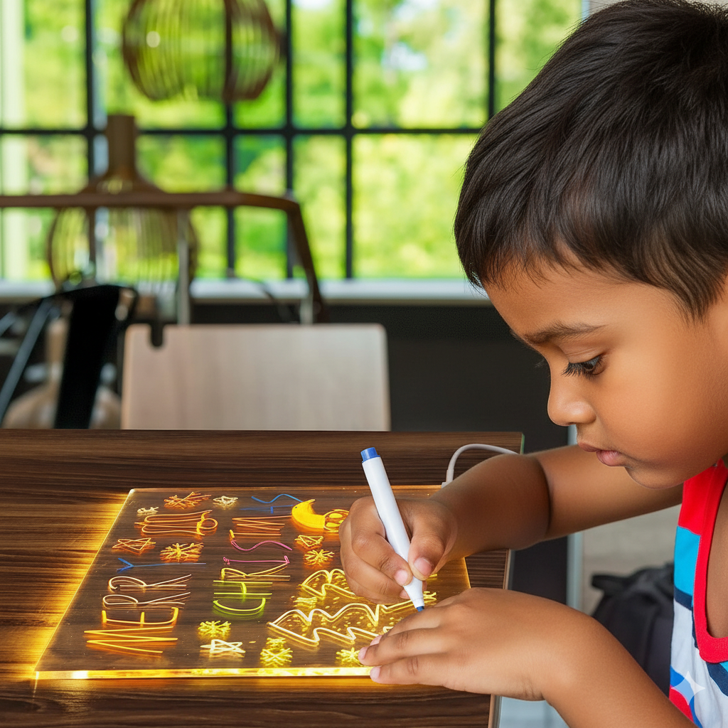 Magic Writing Display Magic Writing Board with Pen & Light – Desi Store