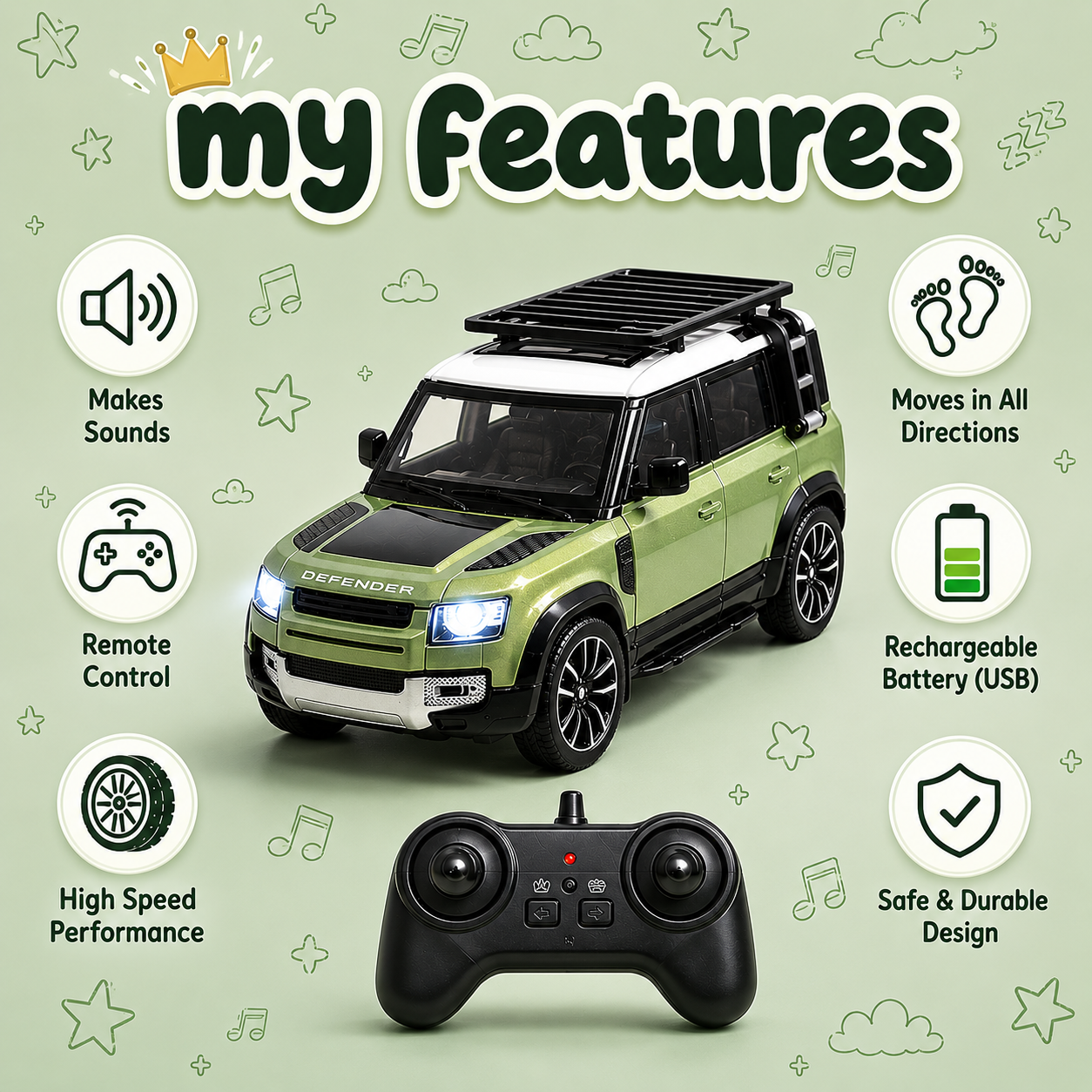 R.C Land Rover Defender Toy