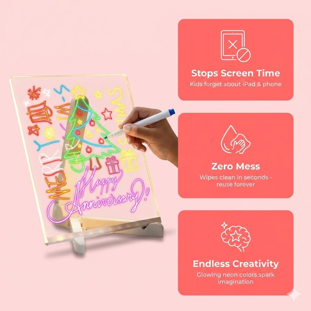 Magic Writing Board with Pen & Light