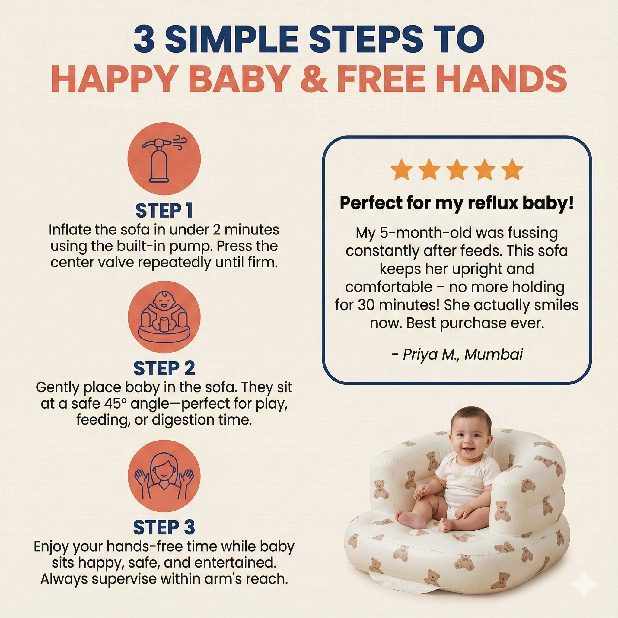 Inflatable Baby Sofa