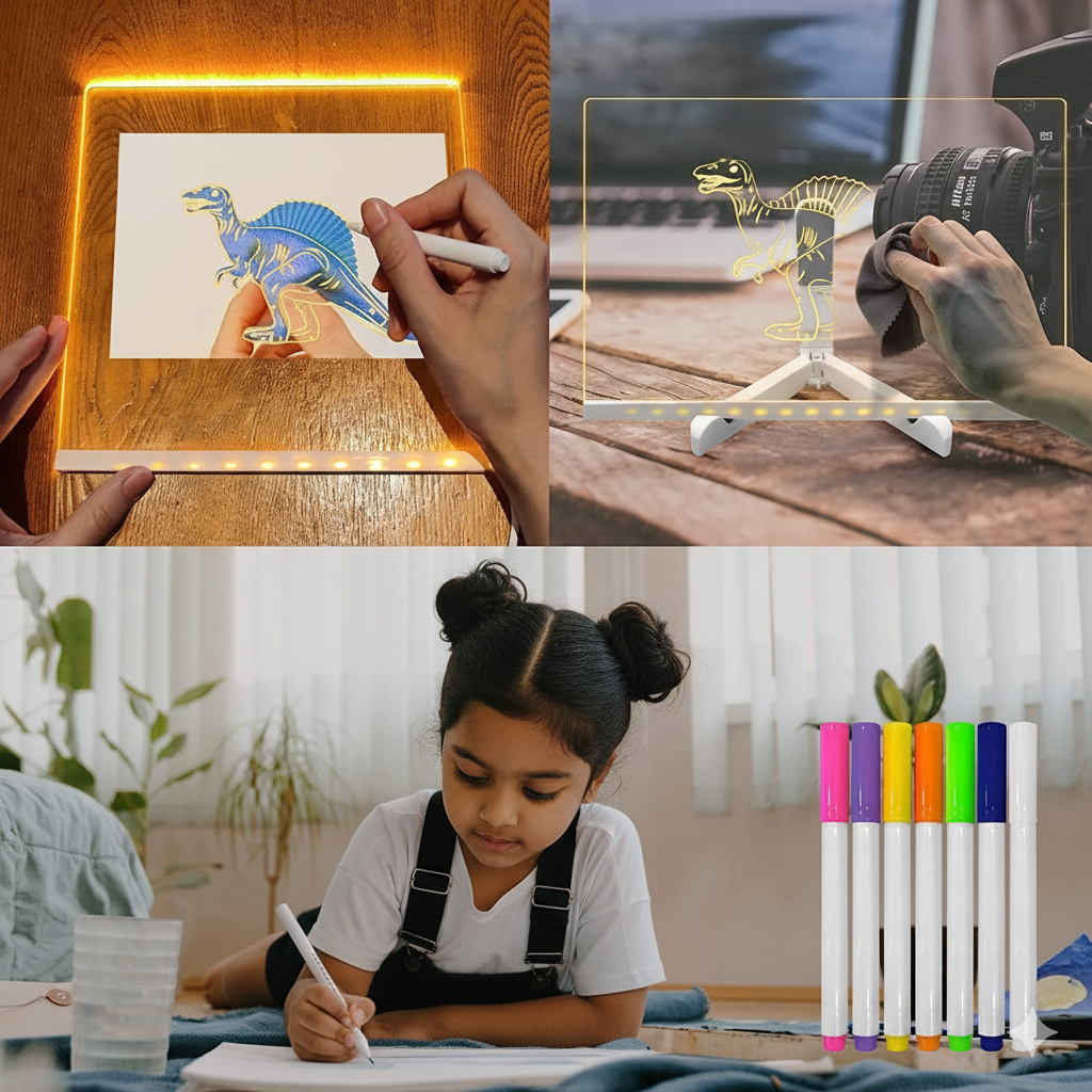 Magic Writing Board with Pen & Light