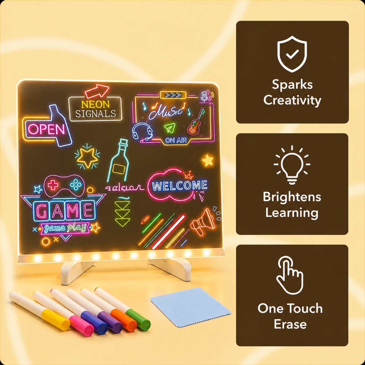 Magic Writing Board with Pen & Light