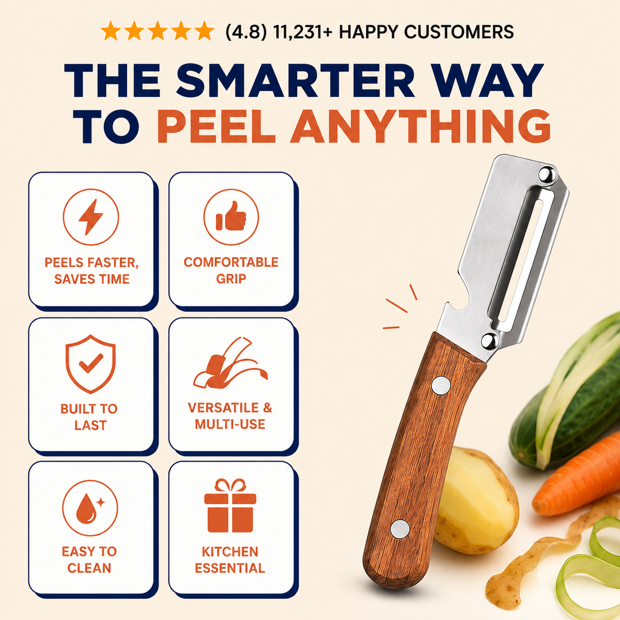 2 in 1 peeler