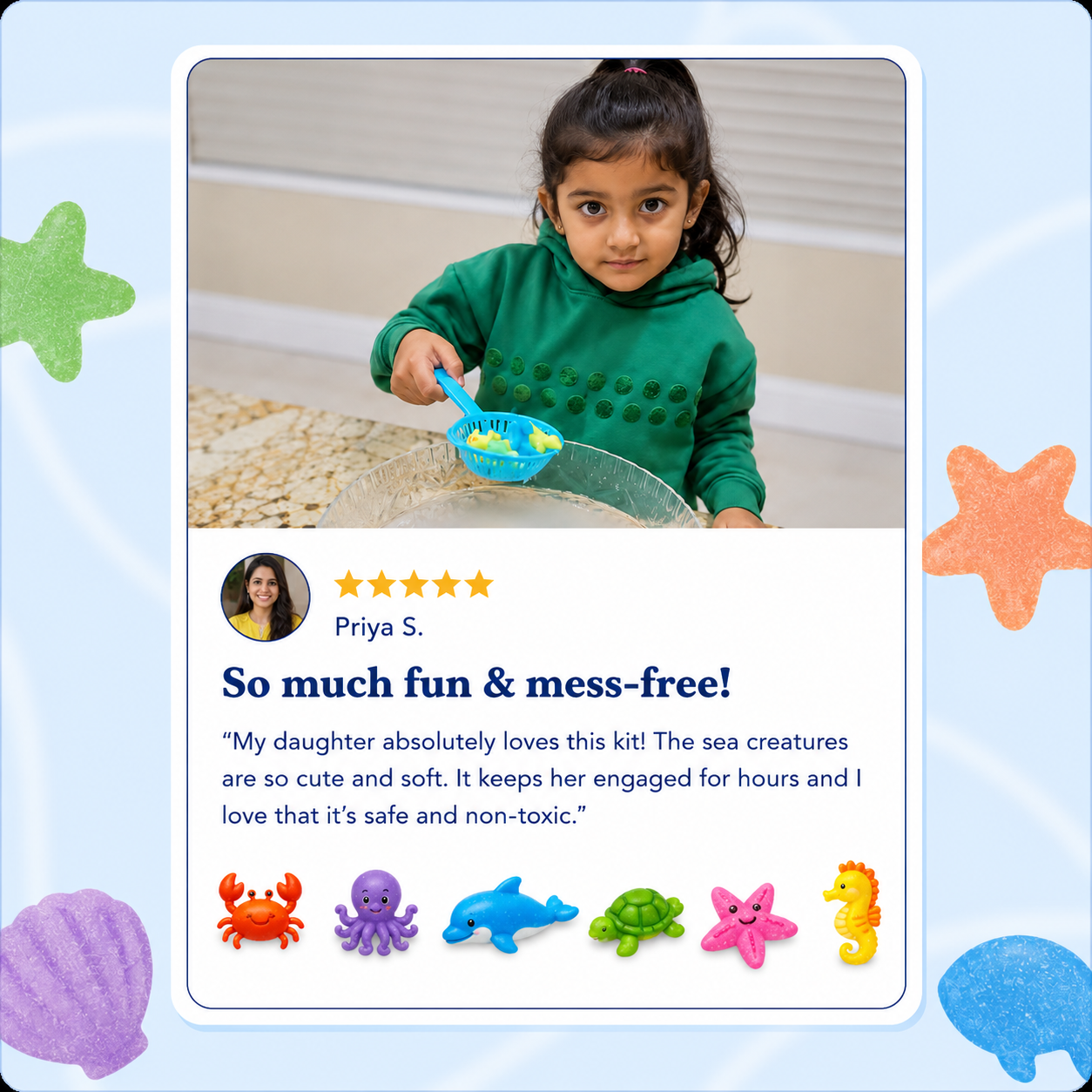 6. One Complete Box. 6 Sea Creature Molds. Three Weeks In, Not A Single Piece Lost Or Broken