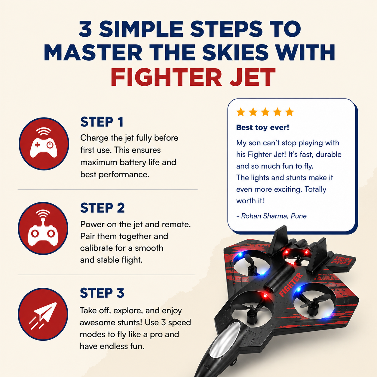 Flying Jet Plane