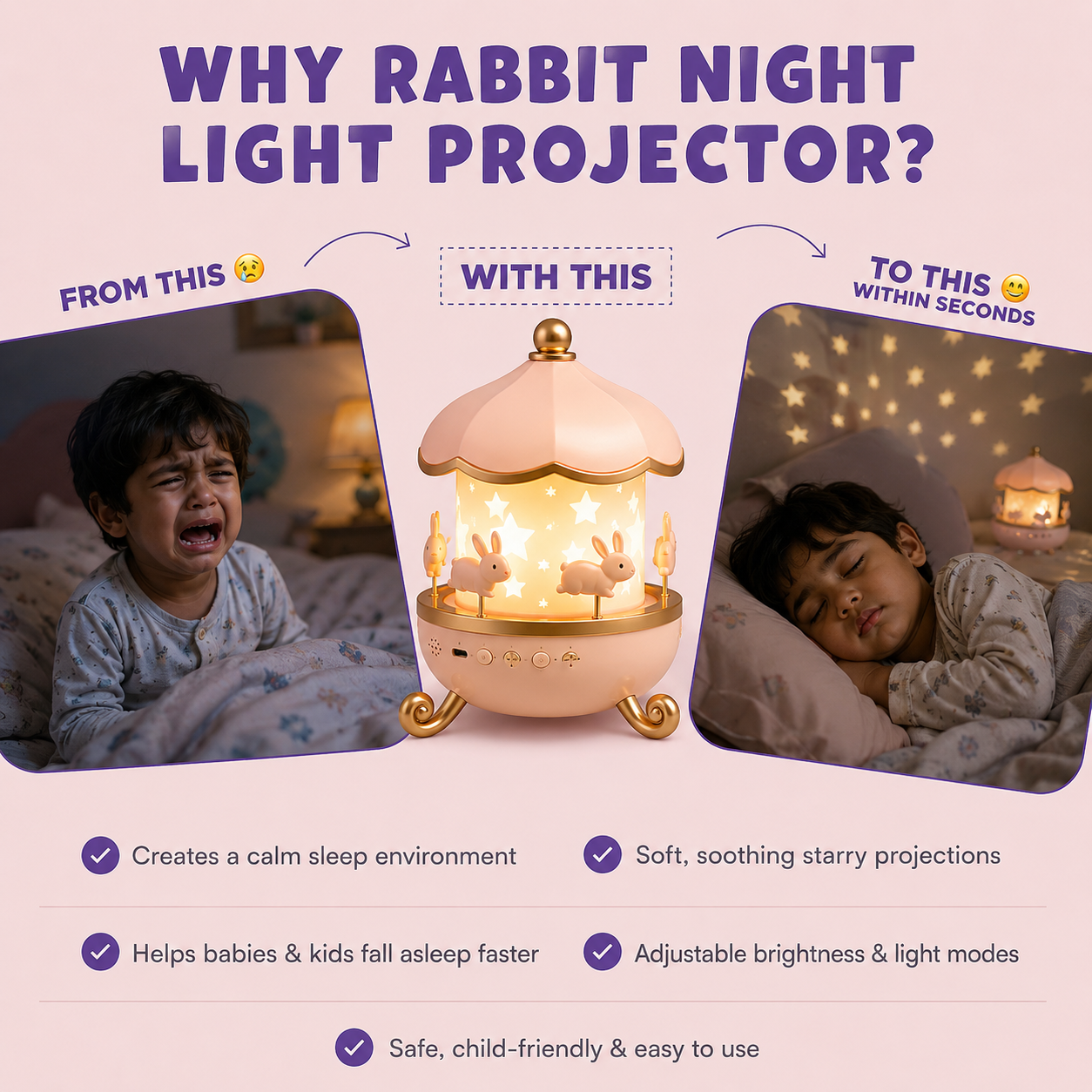 Rabbit Night Light 6-8 Projection Films