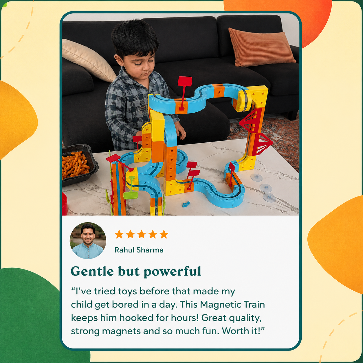 Magnetic Train 60 Pieces (Medium Set)