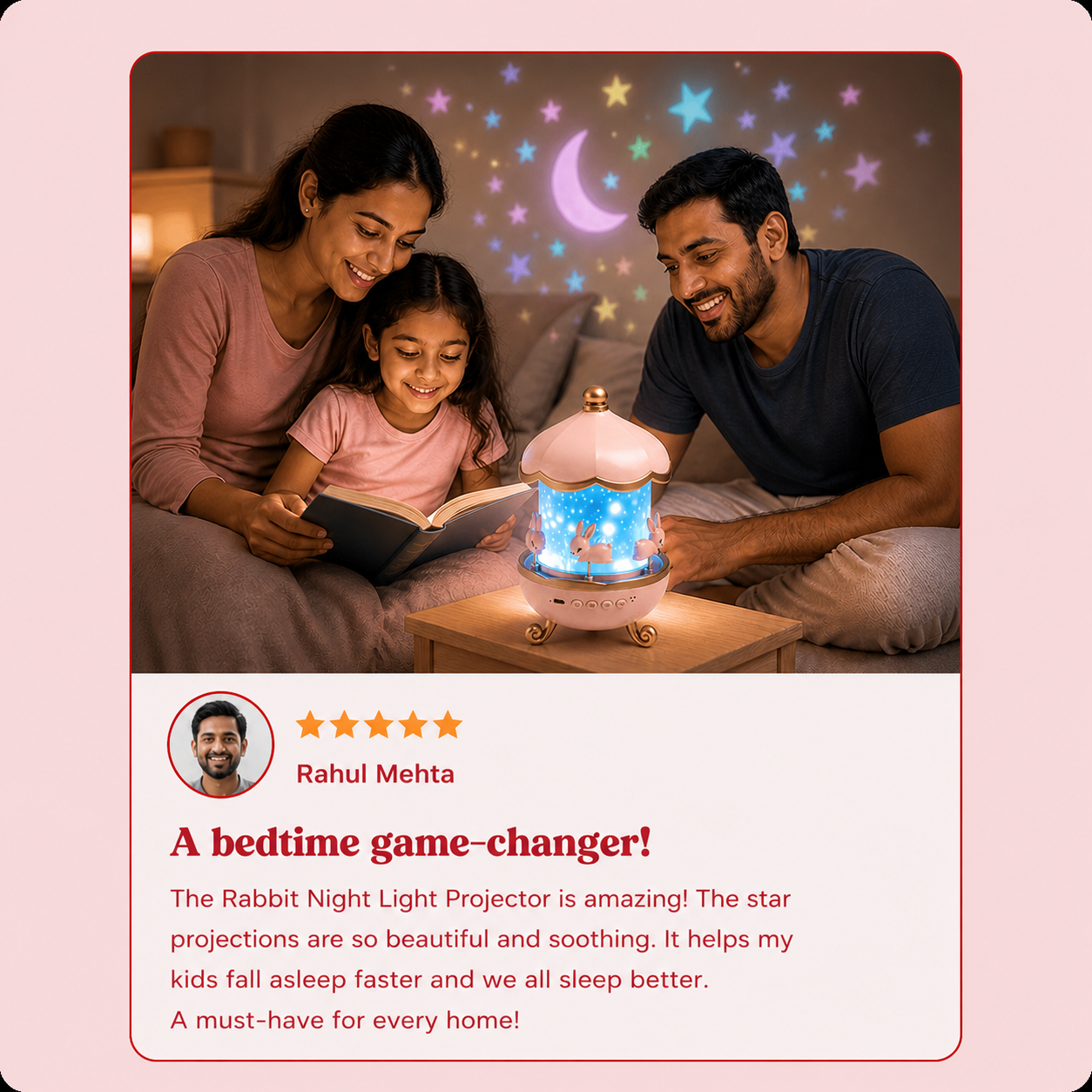 Rabbit Night Light Projector