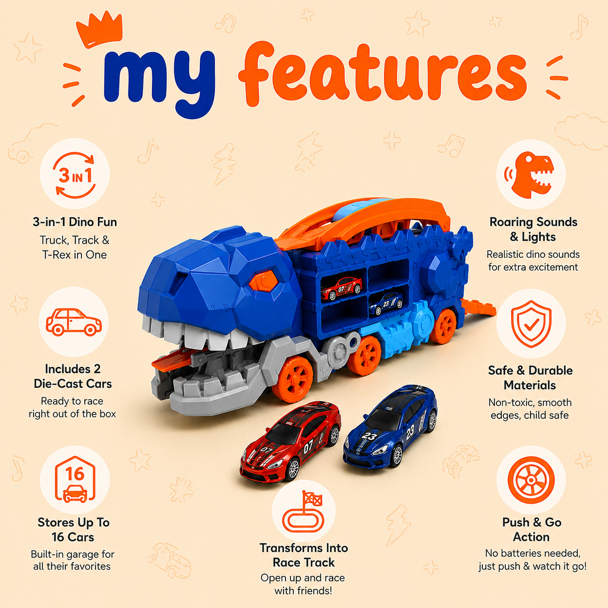 T Rex Dinosaur Truck