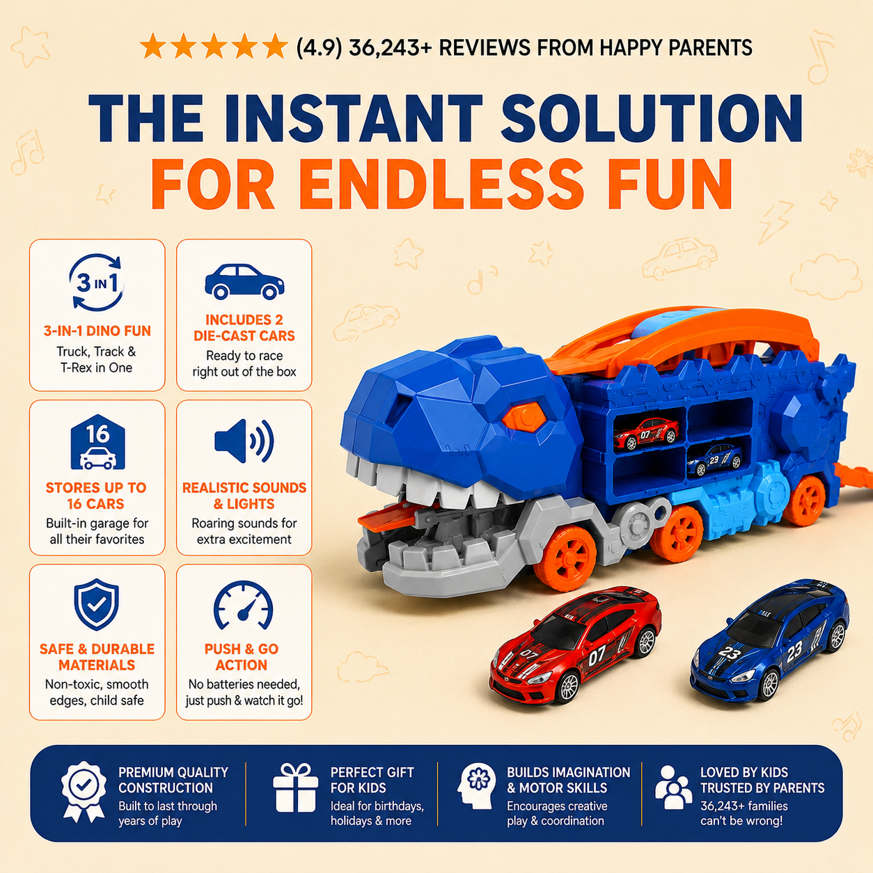 T Rex Dinosaur Truck