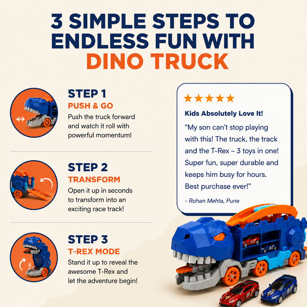 T Rex Dinosaur Truck