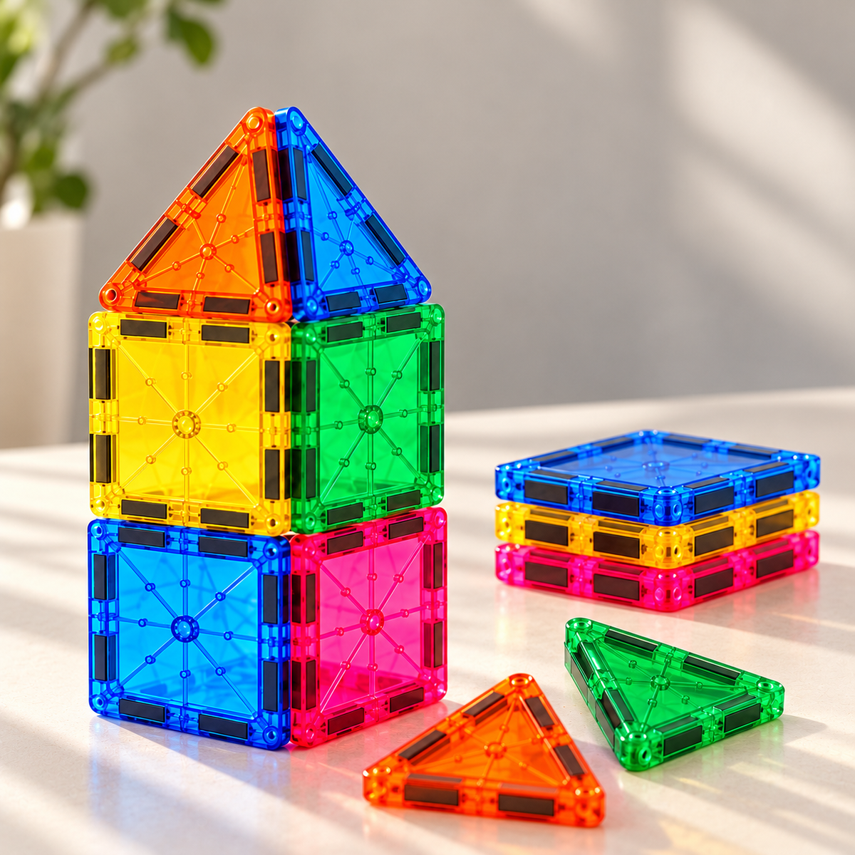 Magnetic Tiles (45 Pieces)