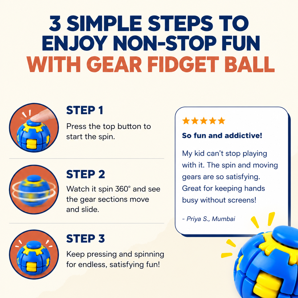 Gear Fidget Ball