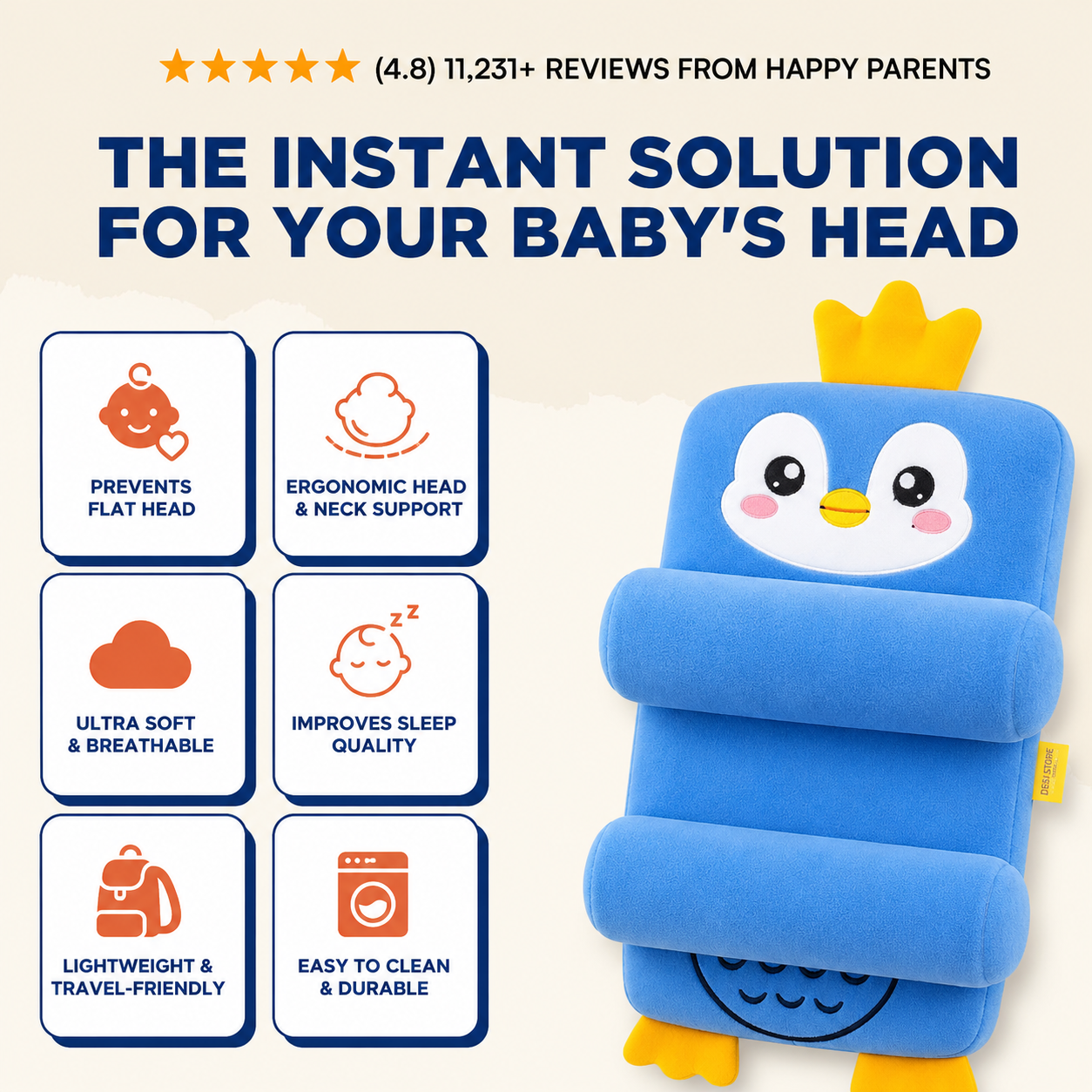 Baby Head Pillow