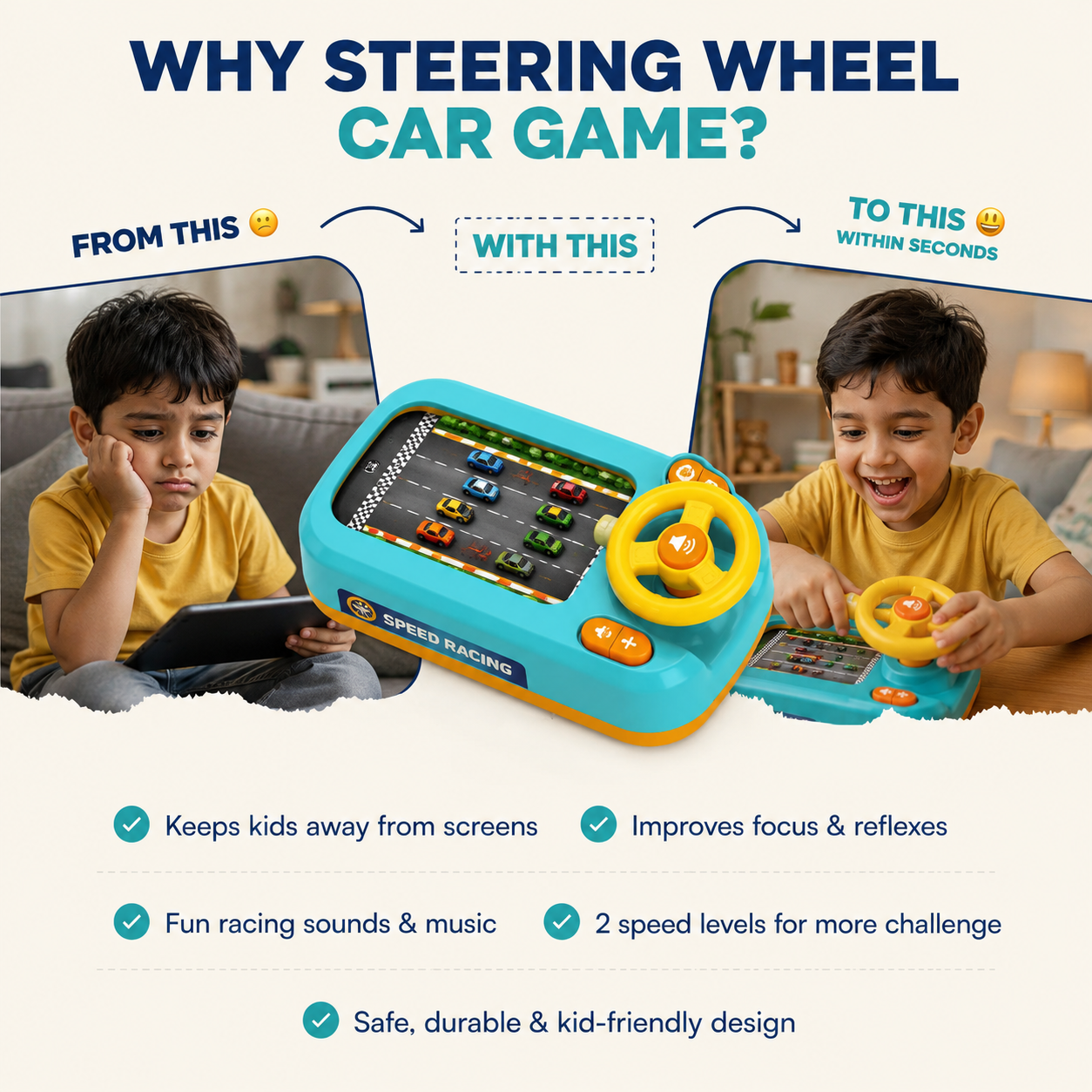 Steering Wheel Car Game