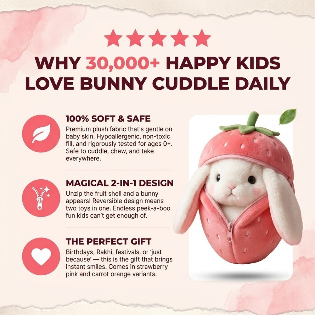 Strawberry Bunny Cuddle Toy