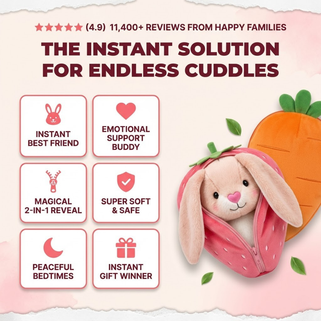Strawberry Bunny Cuddle Toy