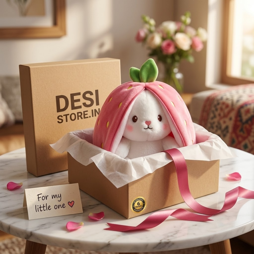 Strawberry Bunny Cuddle Toy