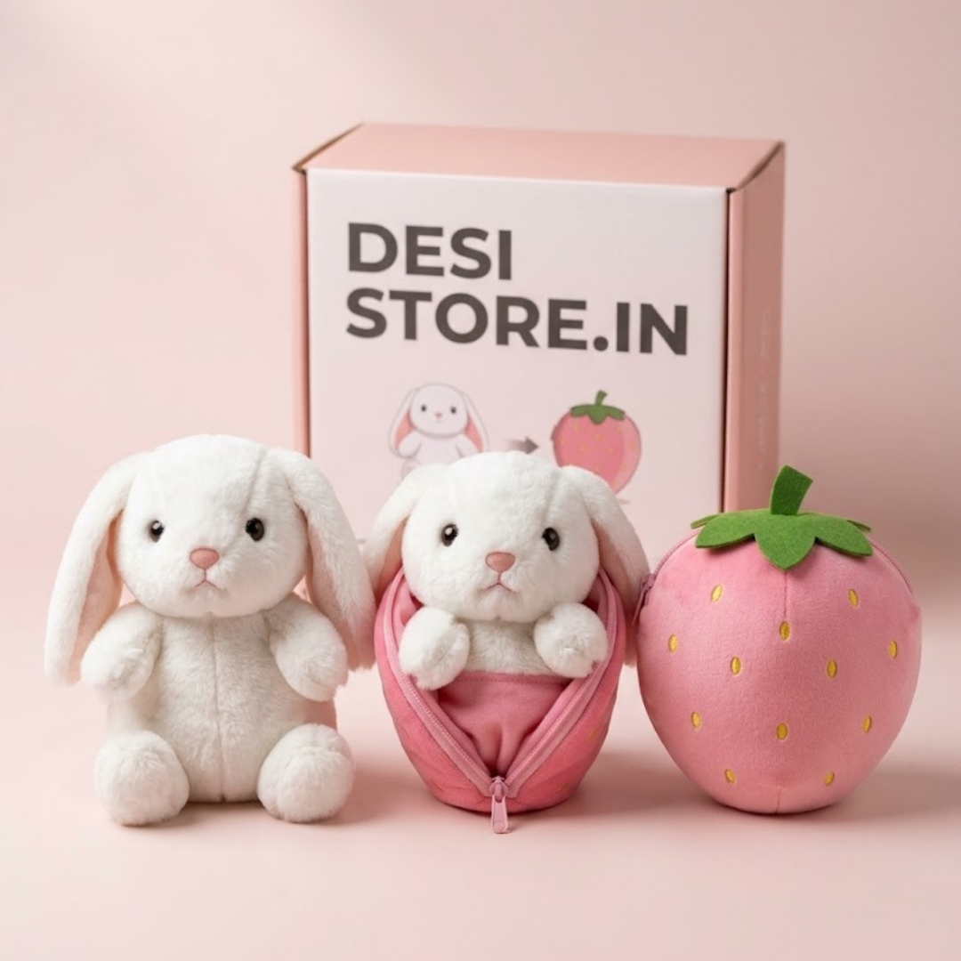 Strawberry Bunny Cuddle Toy