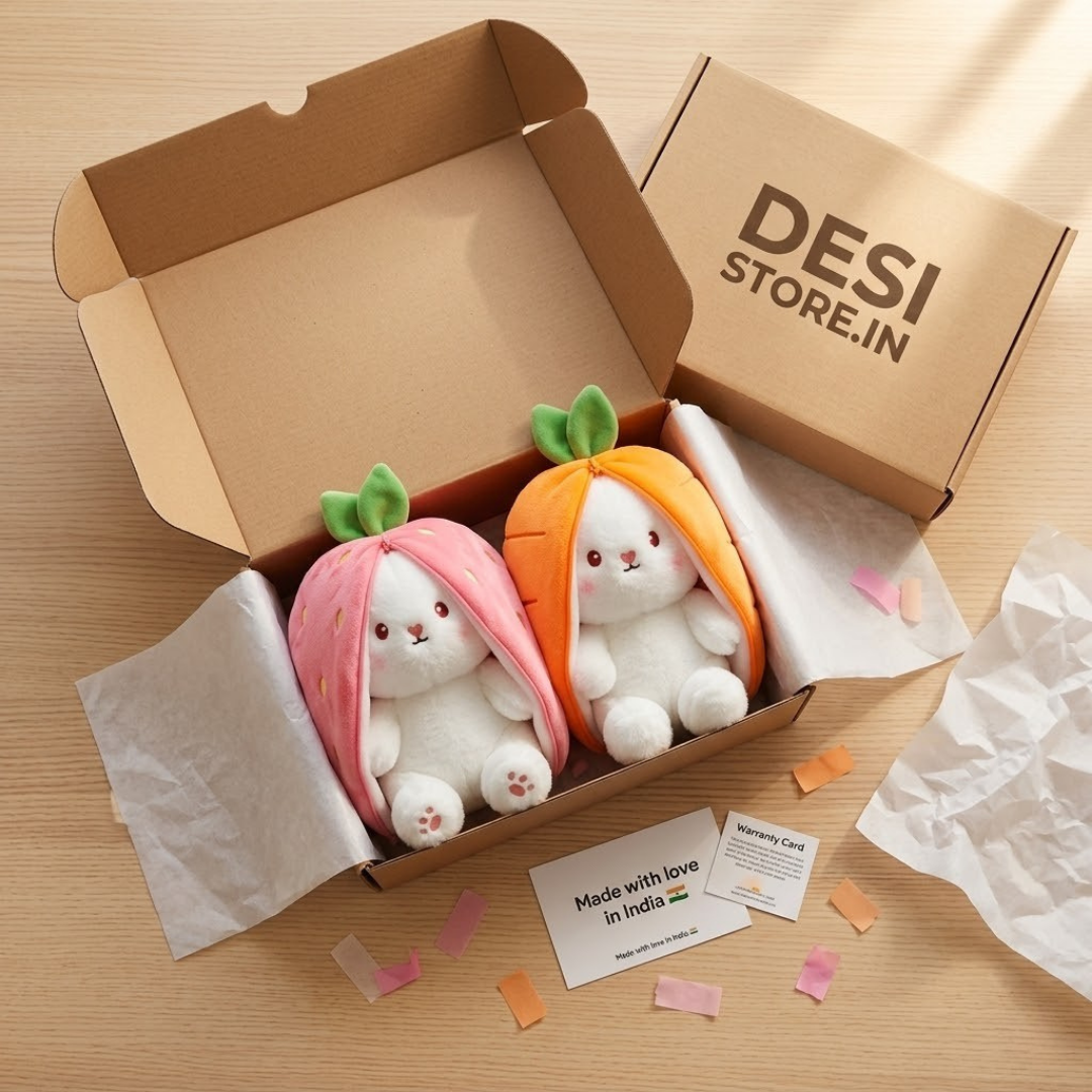 Strawberry Bunny Cuddle Toy